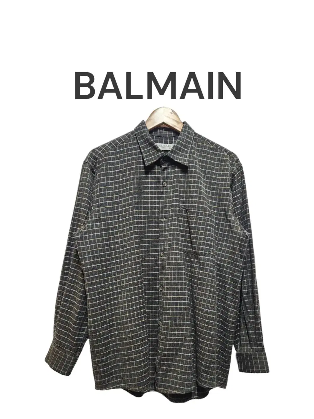 [105] BALMAIN 발망 체크셔츠